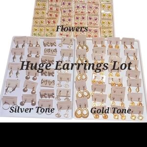 Gold and Silver Tone Earrings Lot